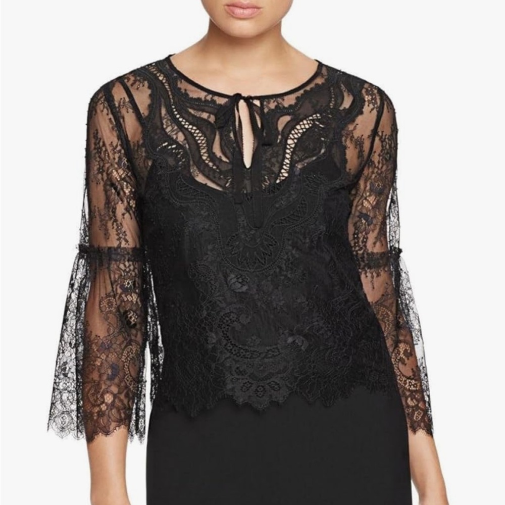 Elie Tahari Black Calista Blouse